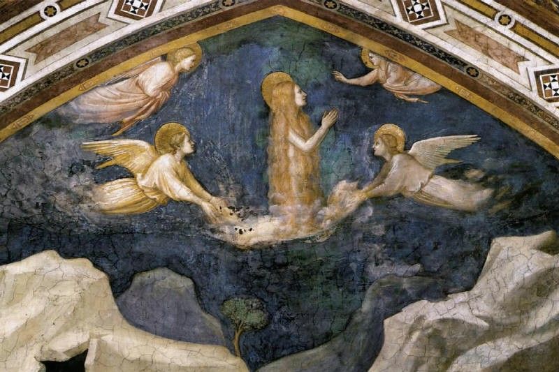 Unknown Artist Life of Mary Magdalene Mary Magdalene Speaking to the Angels By Giotto di Bondone